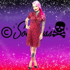 **SOLD** SOURPUSS LUNA BATS ROSIE DRESS